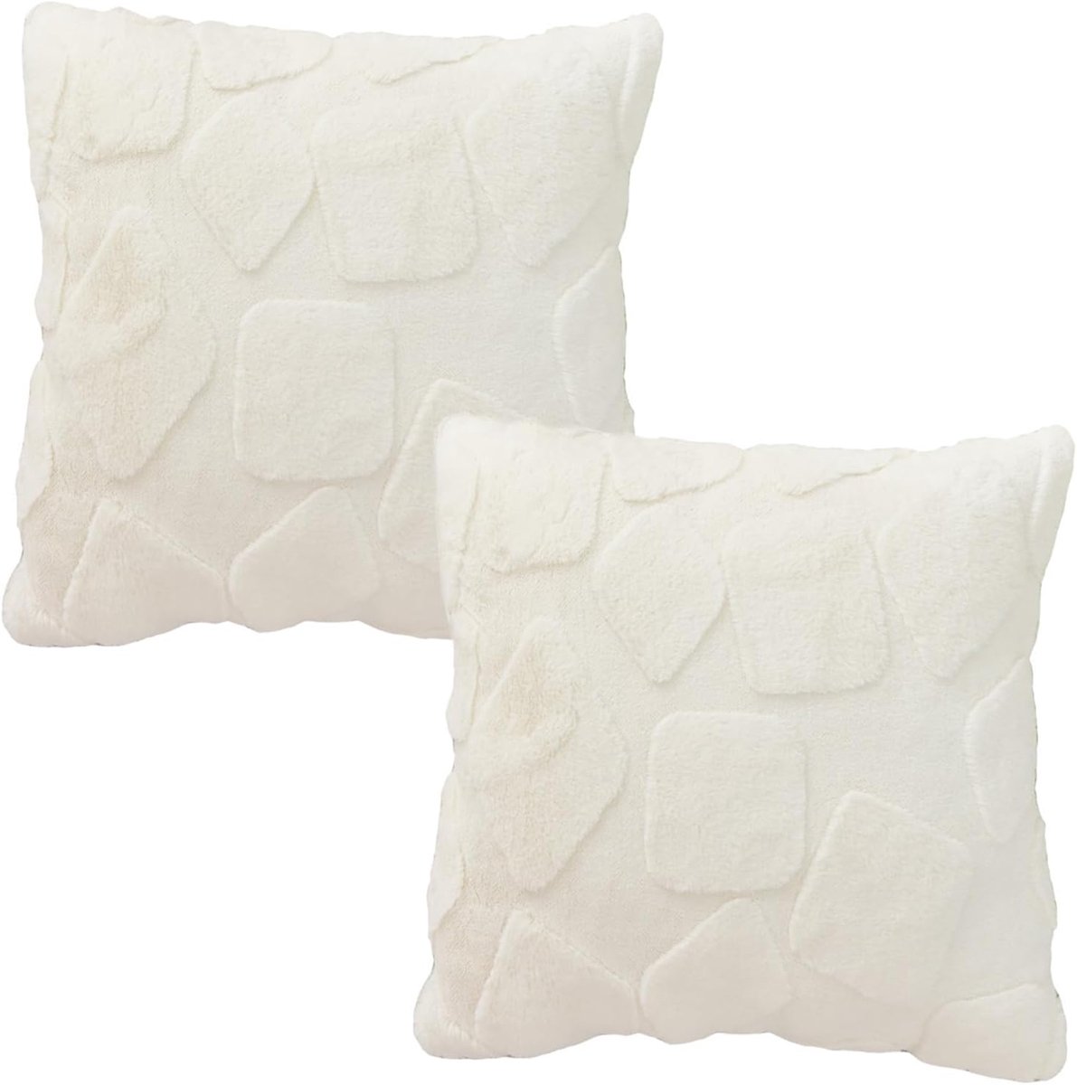Kussenslopen 45 x 45 cm - Zacht polyester - Beige - Comfort voor woonkamer - ShopVlot