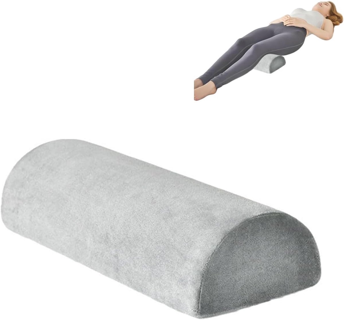 Half Moon Memory Foam Bolster Cushion Cushion Leg Elevation Pillow - ShopVlot
