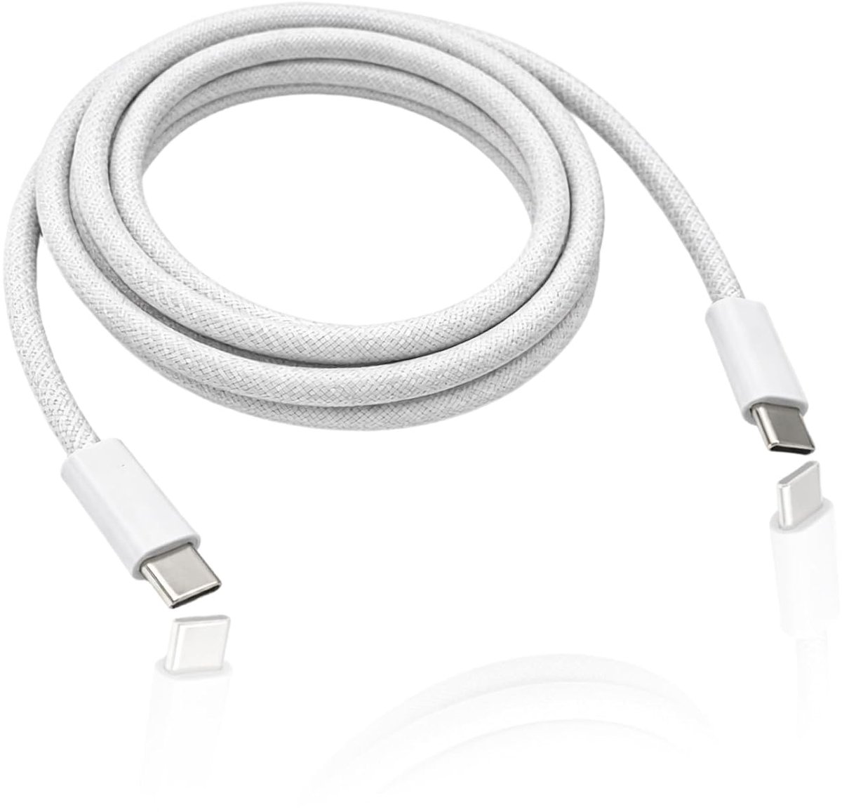 USB naar USB C-kabel, 240 W, 2 m, USB C-kabel, snellader, USB C-kabel, gevlochten, nylon, voor opladen met hoog - ShopVlot