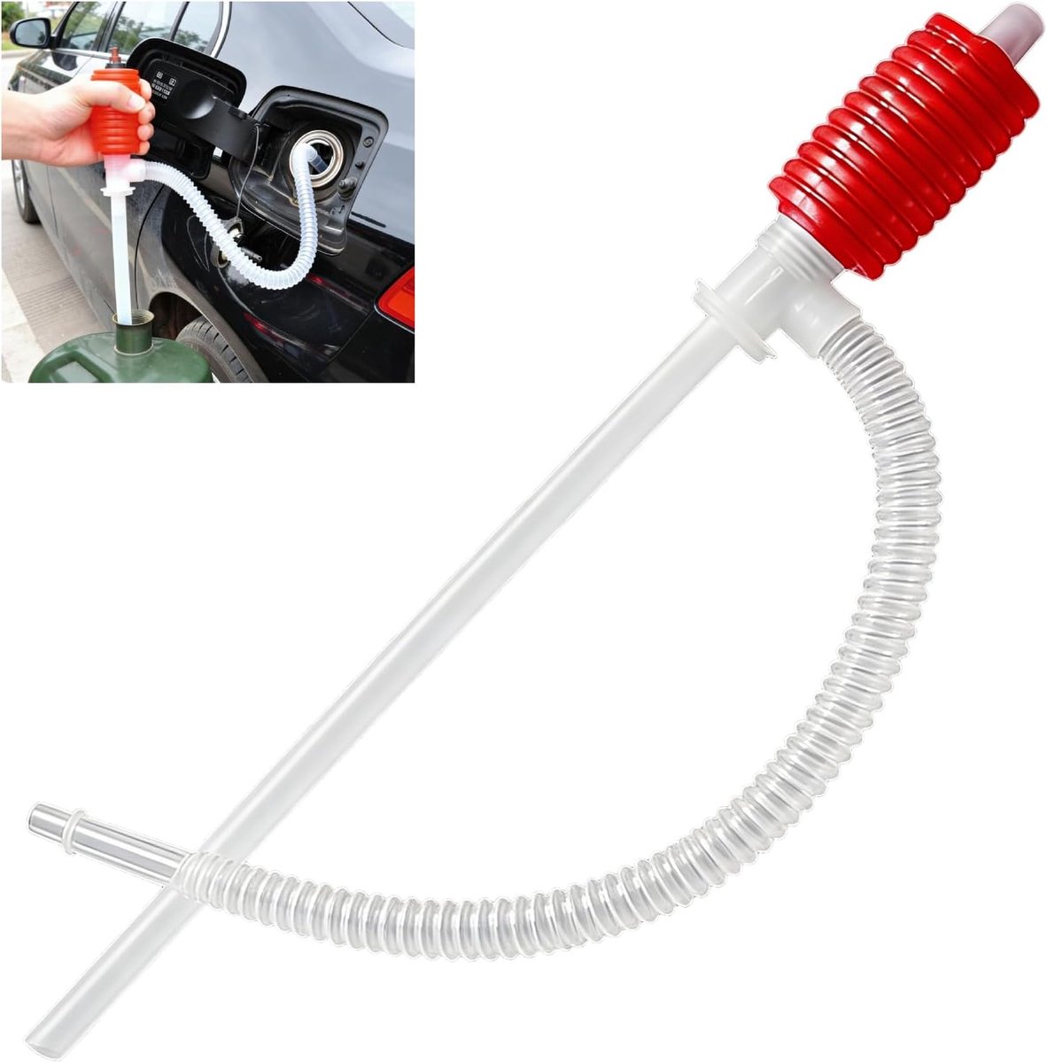 Manual siphon pump, manual siphon with hose, fuel transfer pump for petrol, diesel and water, fast transport system - ShopVlot