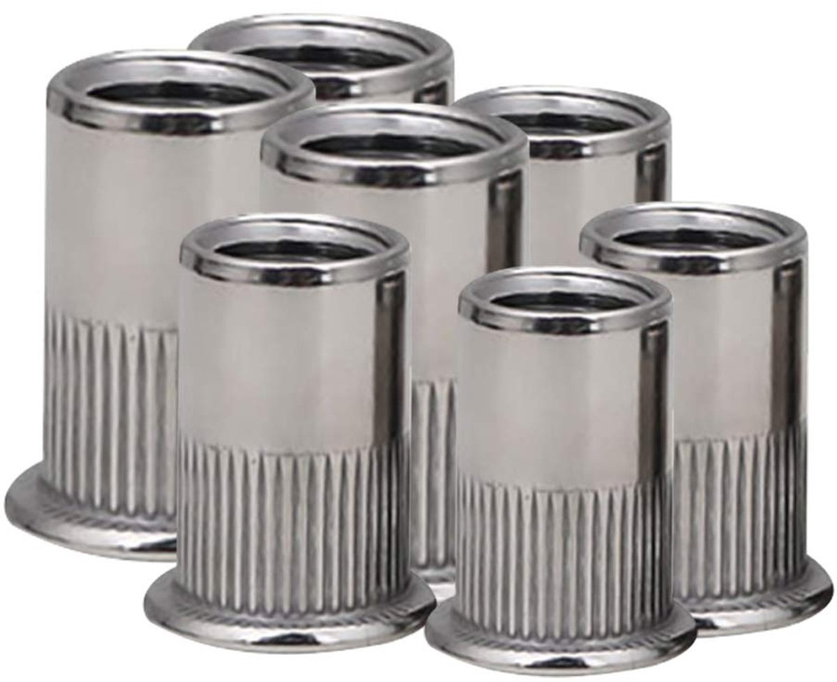 10pcs Flat Rivet Nut - M3/M4/M5/M6/M8/M10/M12 Stainless Steel Rivet Nut Threaded Insert Rivet Nut Fasteners M5, 10pcs - ShopVlot