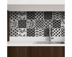 AREDE 32 Pieces Tile Stickers, Deco Tiles, Adhesive for Bathroom, Self-Adhesive Tile Decoration, Brick for Kitchen - ShopVlot