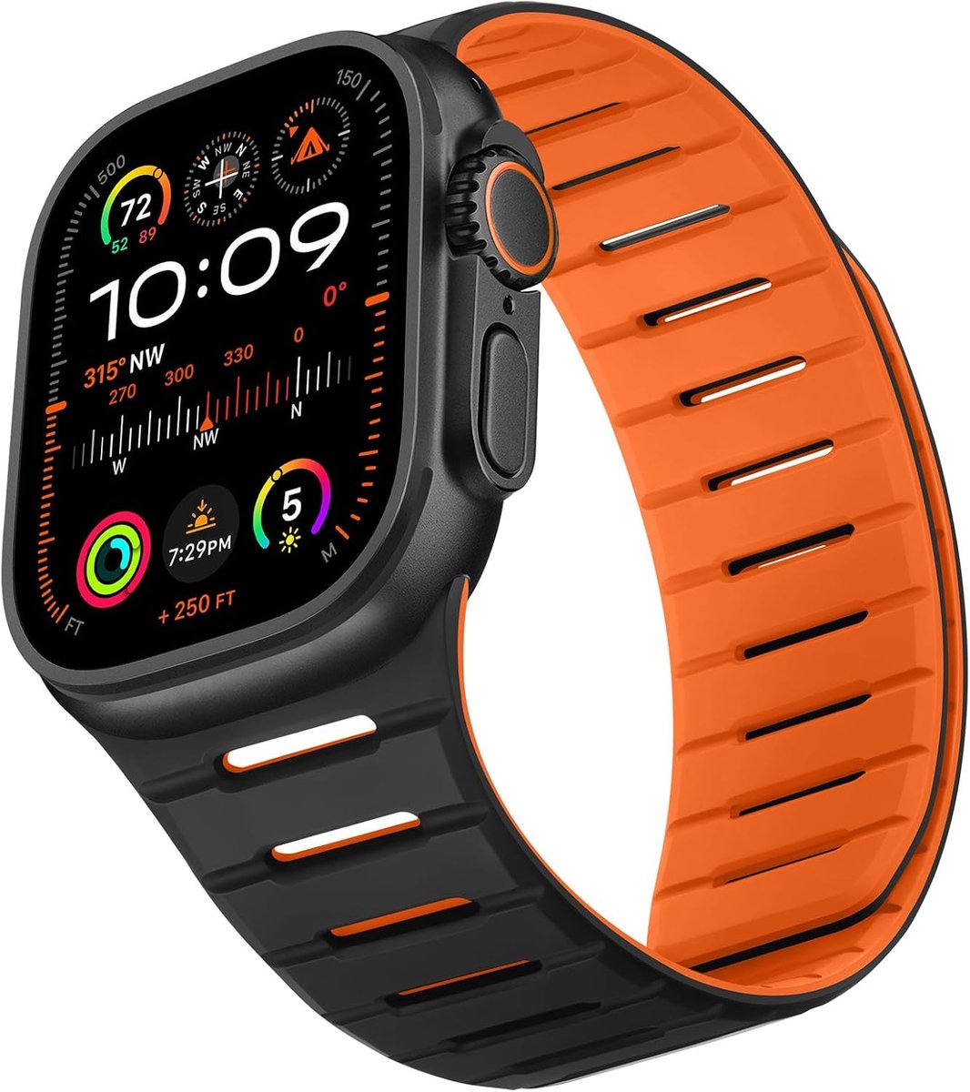 HITZEE Double Sided Reversible Magnetic Strap Compatible with Apple Watch Band 49/46 (Series 10)/45/44/42mm - ShopVlot
