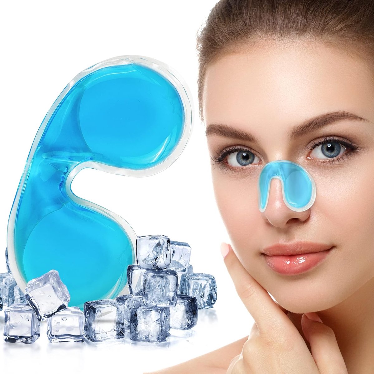 ICEHOF Nasal blood stop, cooling pads, 2 reusable cooling packs as a blood killer, cooling the nose after nose - ShopVlot