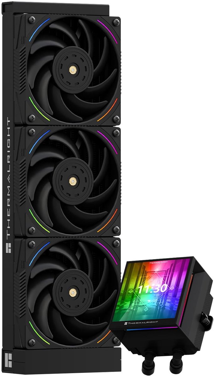 TR Hyper Vision 360 ARGB CPU AIO Black LCD IPS Display with 480 x 480 Resolution for AM5/Intel LGA1851/1700 LCD 3.95 - ShopVlot