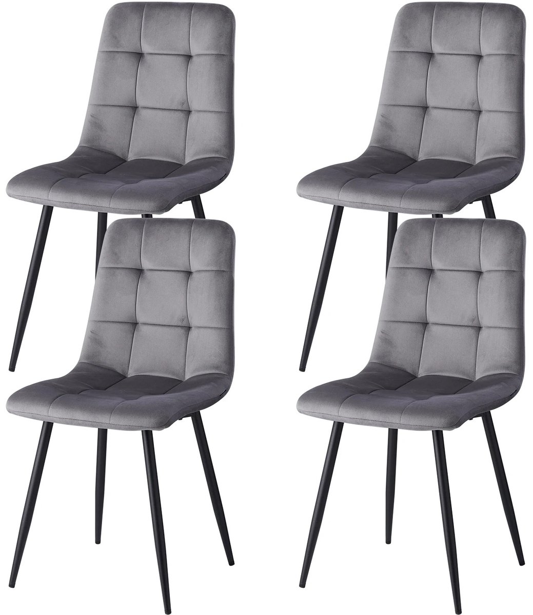Lamor Eetkamerstoelen - Stoel - Stoelen - Eetkamerstoel - Ergonomische rugleuning - Gewatteerd - 43 x 44 x 89,5 cm - Tot 120 kg