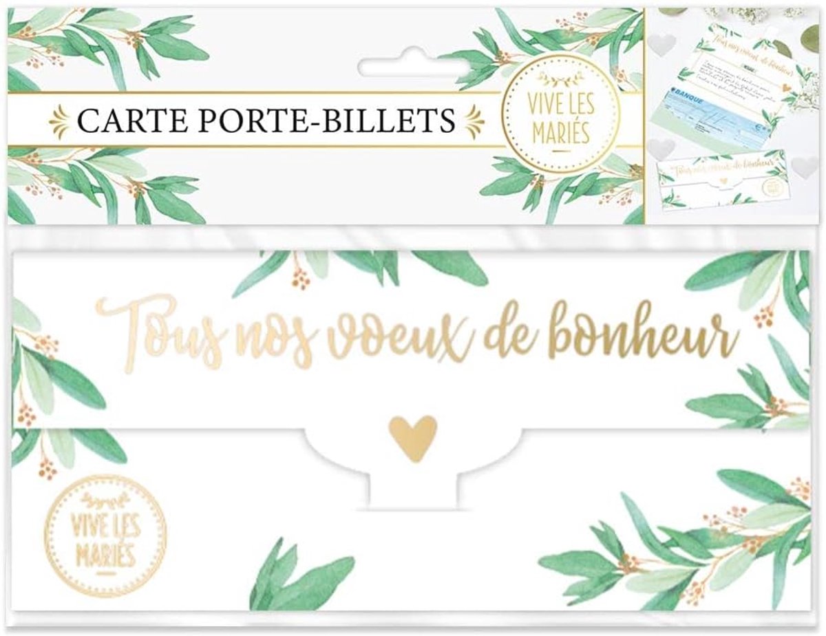 Notitiekaart voor bruiloft - glad papier - elegant design - persoonlijke boodschap - ShopVlot