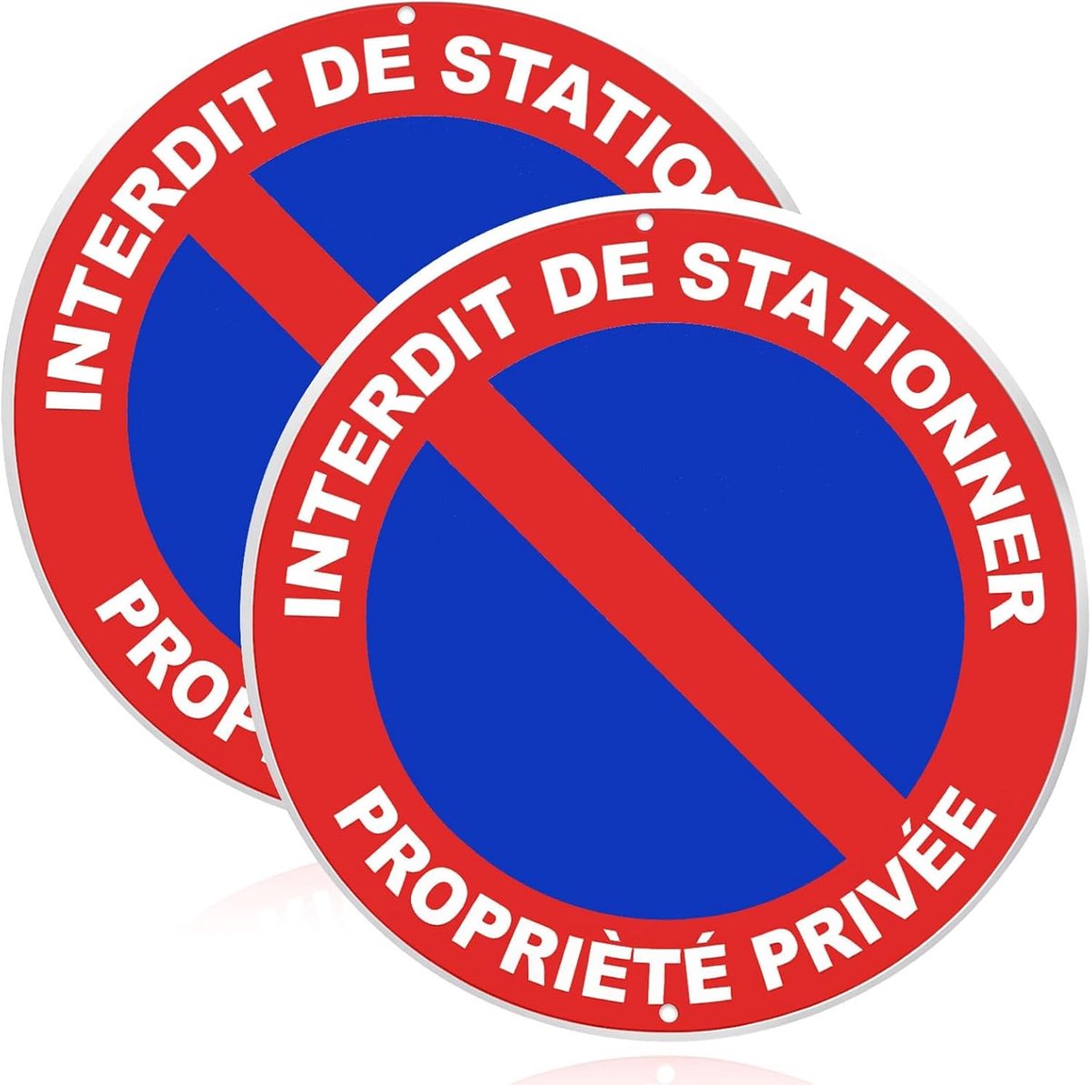 Parkeerbord verboden te stationneren - rond 19 x 19 cm - duidelijk en duurzaam - ideaal voor privéparkeerplaats - ShopVlot