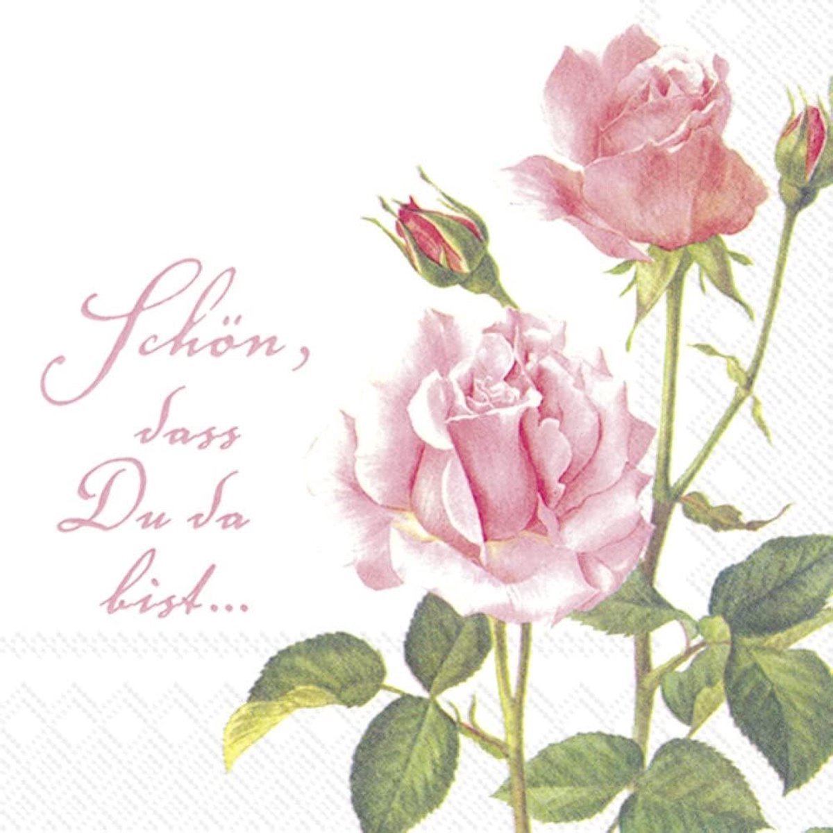 Servetten 33 x 33 cm - 3-laags papier - Rozen design - Perfect voor feestelijke gelegenheden - ShopVlot