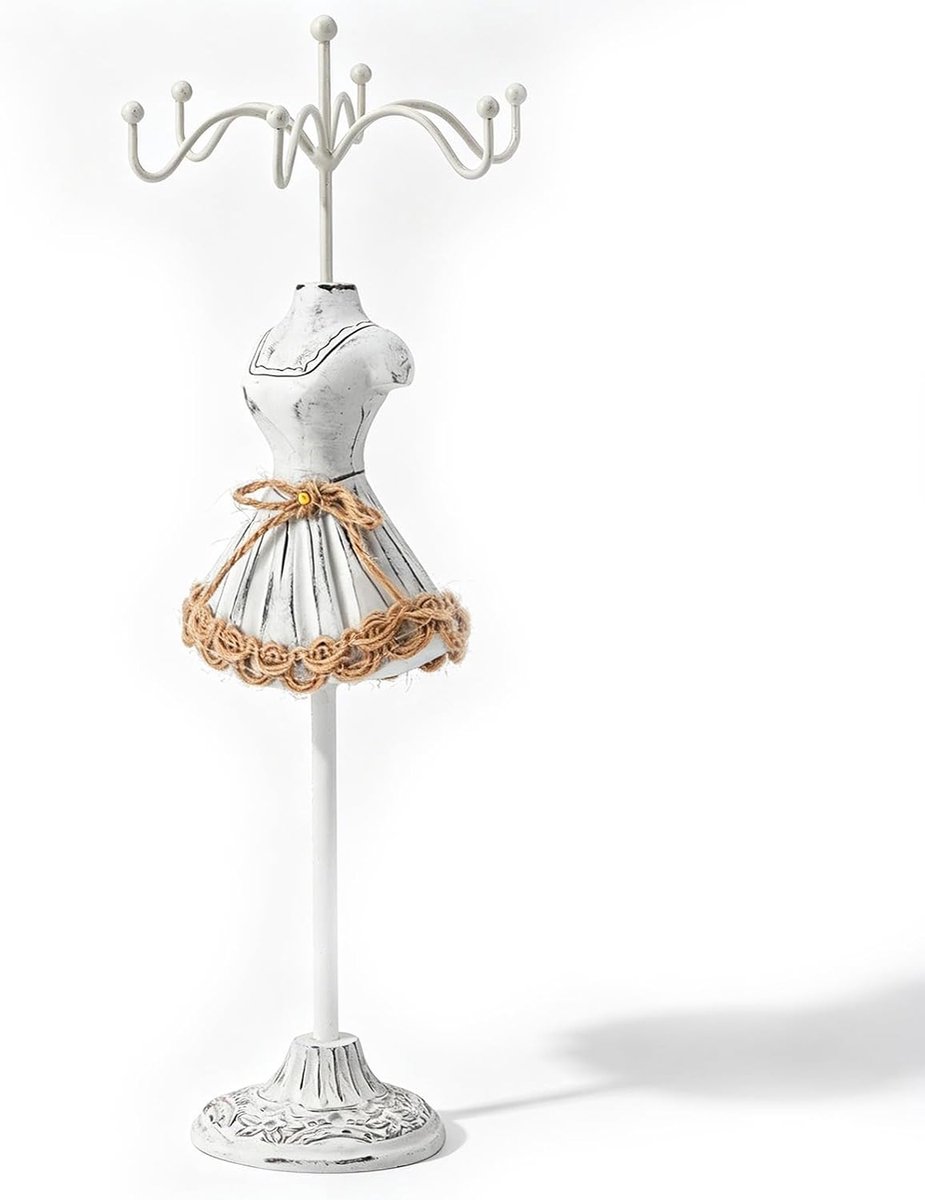 Doll Necklace Stand, Jewelry Storage Stand Fashion Jewelry Display Stand Necklace Earrings Storage Holder Polyresin - ShopVlot