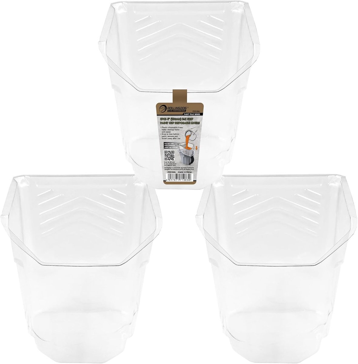 ROLLINGDOG 3PCS 4"(100mm) E-Z Grip Paint Cup Disposable Liners For 4" Paint Bucket Portable Paint Cup With Magnetic - ShopVlot