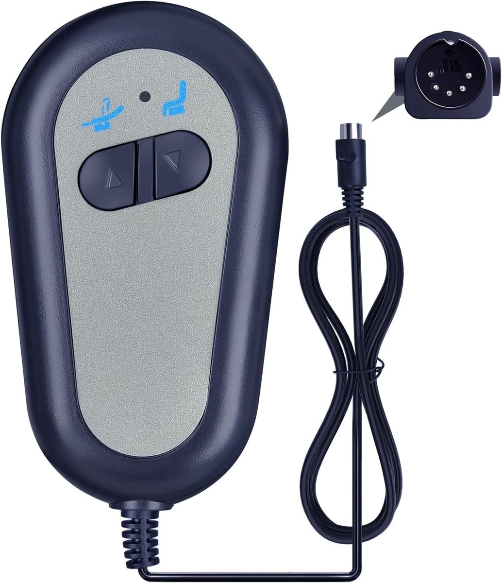 Recliner Replacement Remote Control, 2 Buttons, 5-Pole, Replacement for Electric Lounger and Lift Chair - ShopVlot