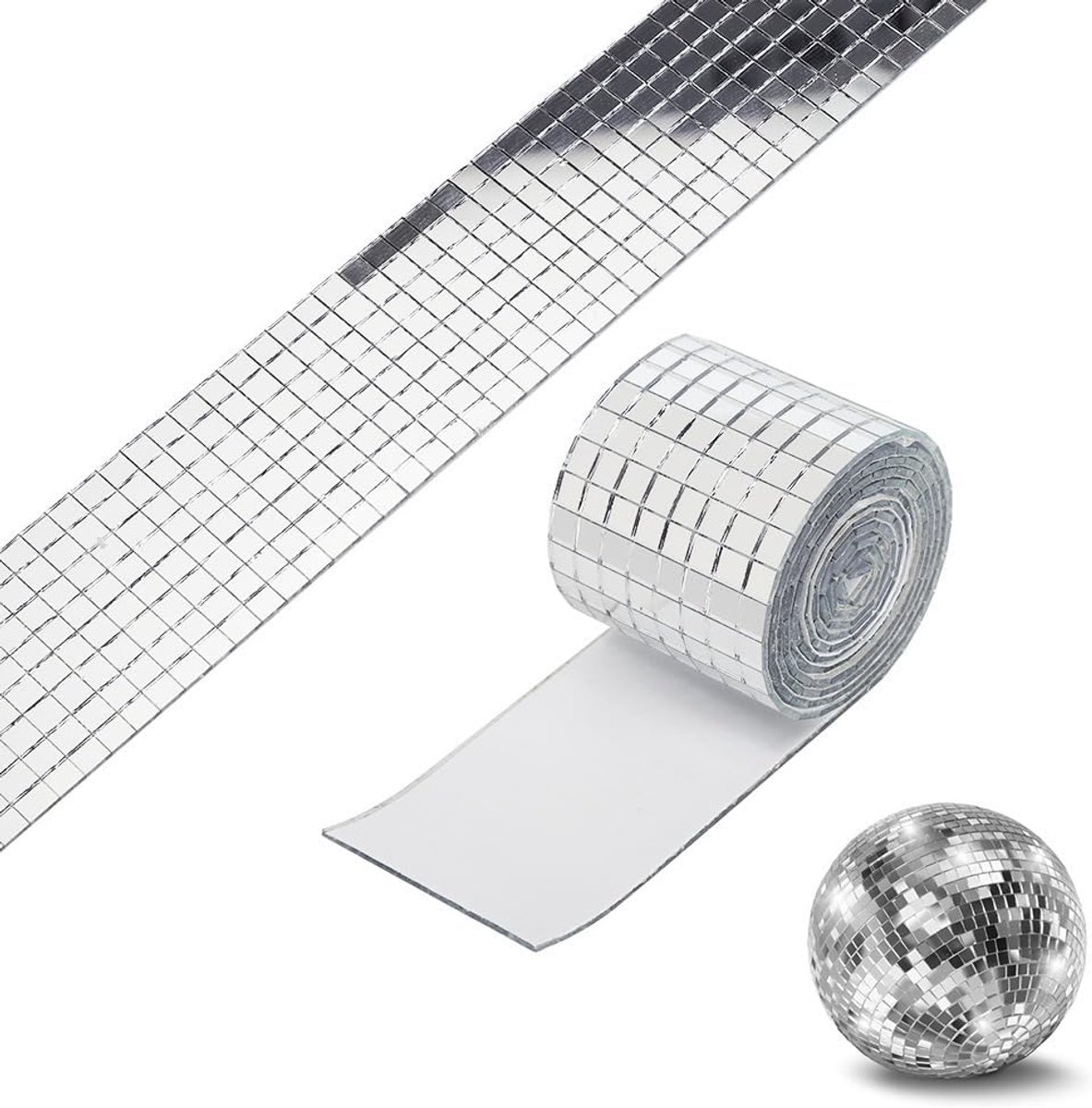 Mini Mirrors Mosaic Glass Mosaic Self-Adhesive Square Tiles 3200 Pieces Mosaic Mirror Mosaic Square for Kitchen - ShopVlot