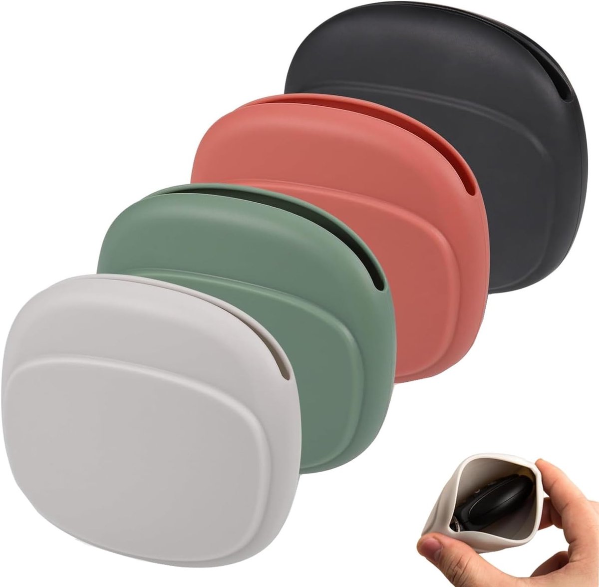 Headphone Case, Headphone Storage Bag, Mini Carrying Case, Data Cable Storage Box, Silicone Headphone Case - ShopVlot