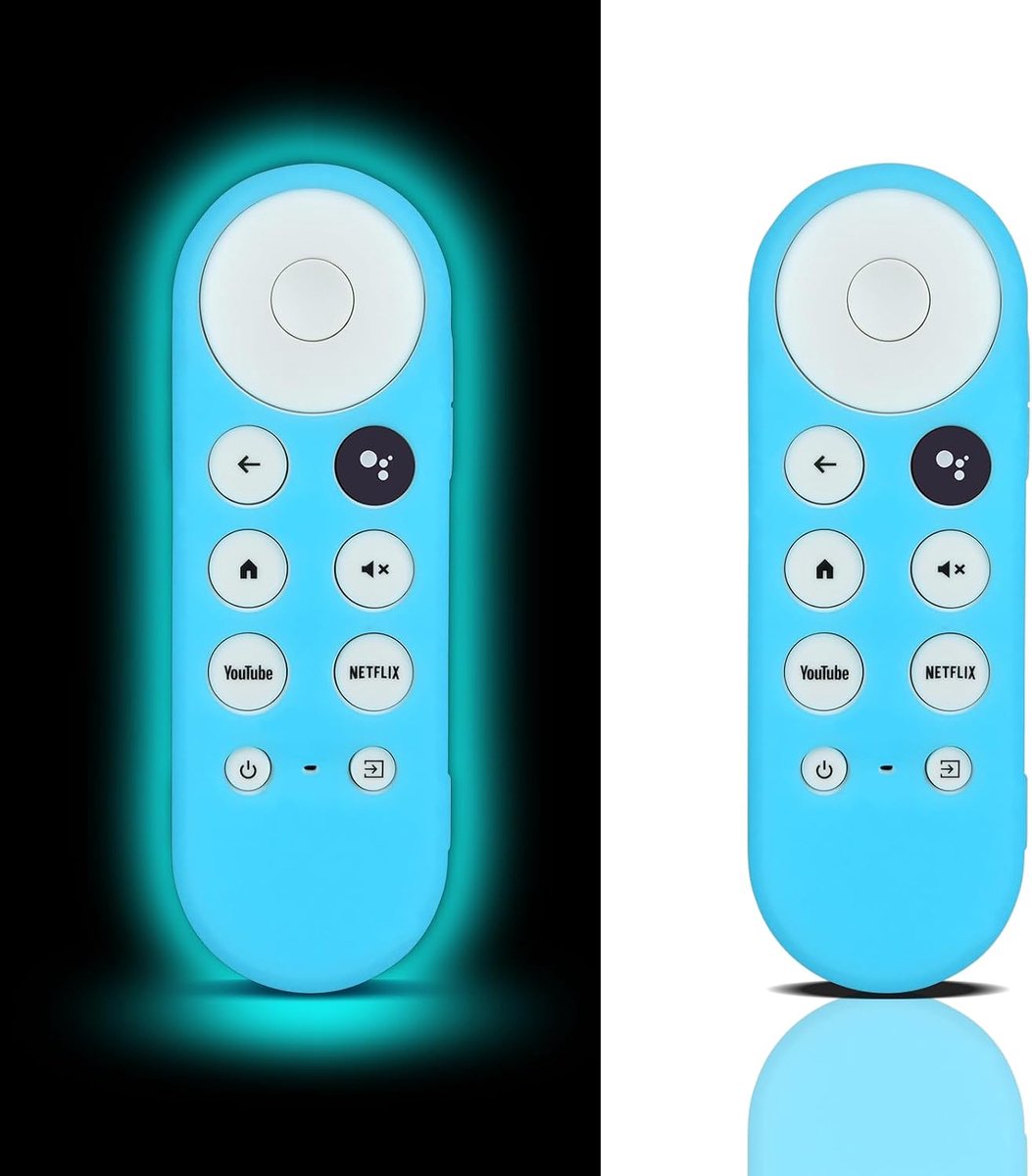 Silicone Protective Case for Google TV Remote Control Glow in The Dark, Remote Cover for Google TV HD 2022 / 4K 2020 - ShopVlot