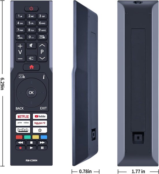 Nue Replacement Remote Control Suitable for JVC TV Smart TV LT-65VU6355 LT-50VU6355 LT-55VU6355 LT-43VU6355 - ShopVlot — afbeelding 4