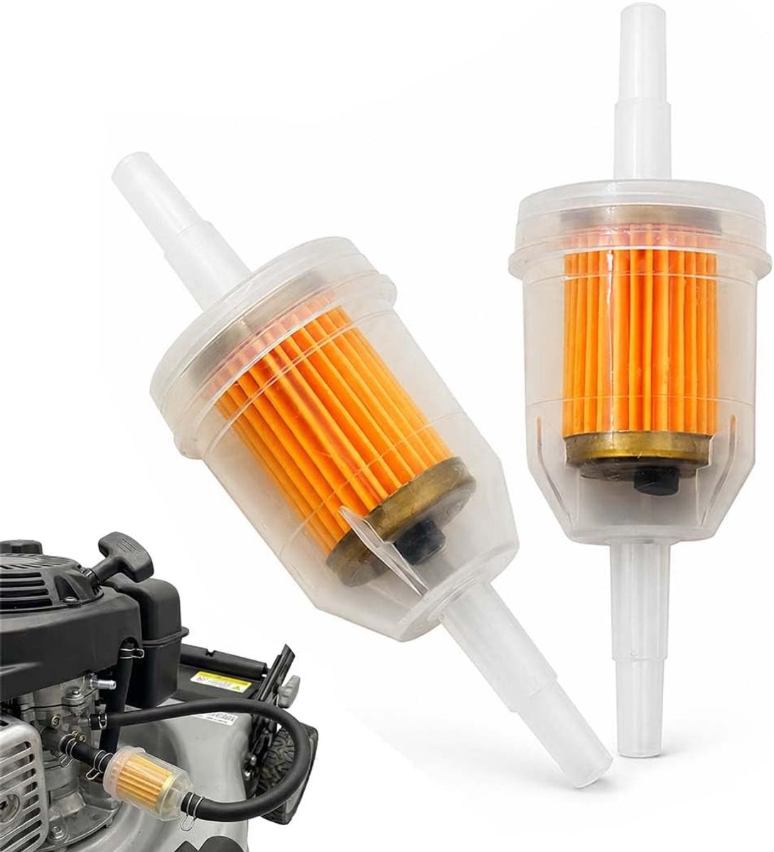 2 Pcs Motorcycle Fuel Filters with Viewing Window and Magnet, Inline Fuel Filter for Tank Cleaning and Engine - ShopVlot