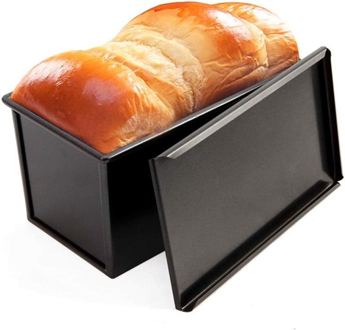 Bread Pan with Lid 2.2Lb Dough Capacity Nonstick Bakeware Carbon Steel Bread Toast Mold for Baking Bread Kitchen - ShopVlot