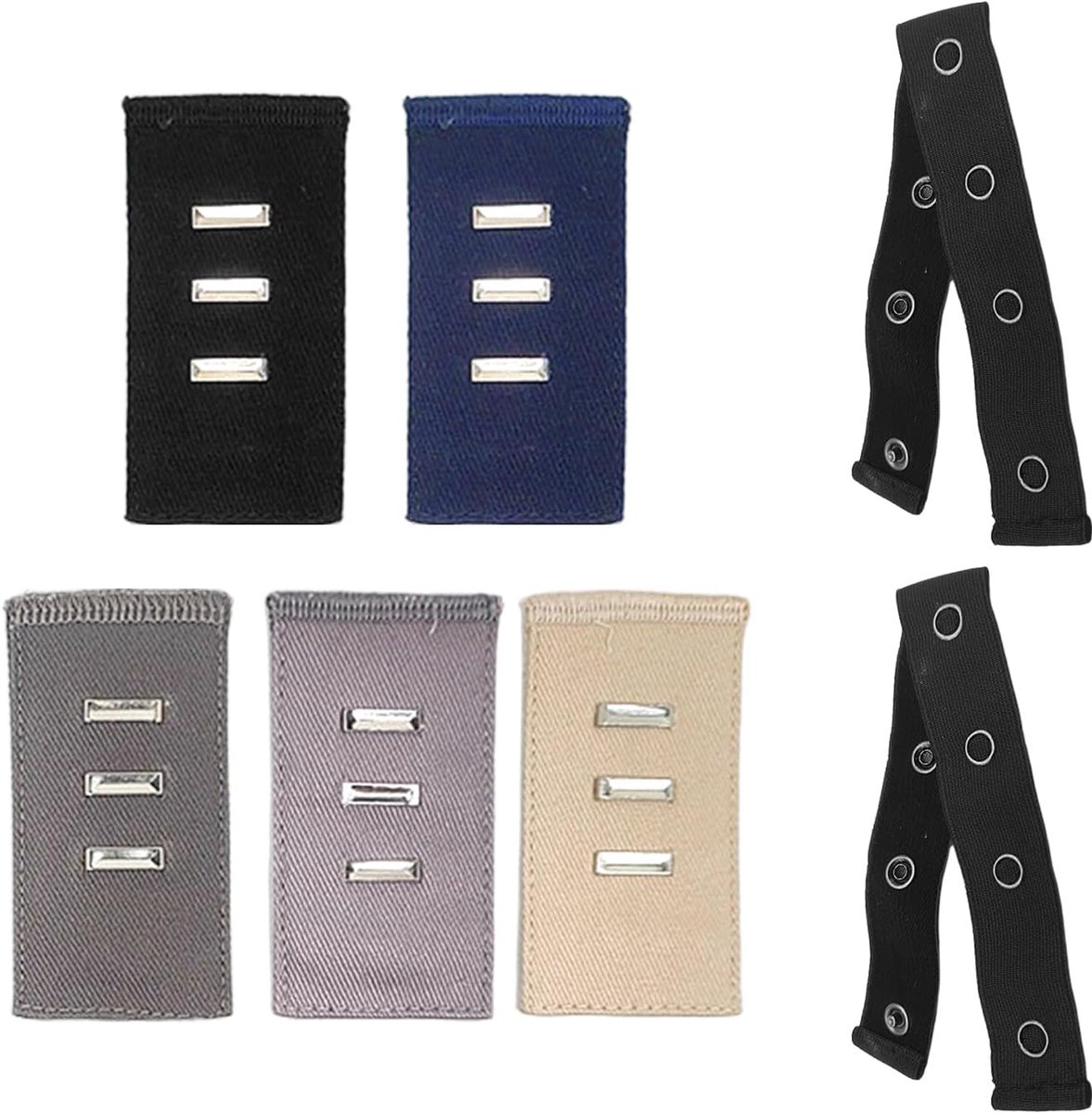 5 Extension Buckles And 2 Extension Belts, Waist Adjustment Accessories, Detachable King Accessories, Suitable For - ShopVlot