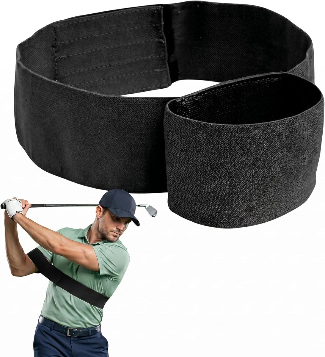Slider golftrainingshulp & golf swingband, verstelbare swingtrainer voor armen, slider, golf, training, aid - ShopVlot