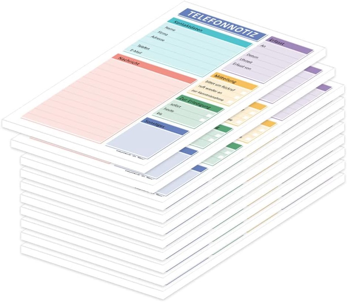 PRICARO A5 Perforated Phone Notepad, Blue, Pack of 10 - ShopVlot