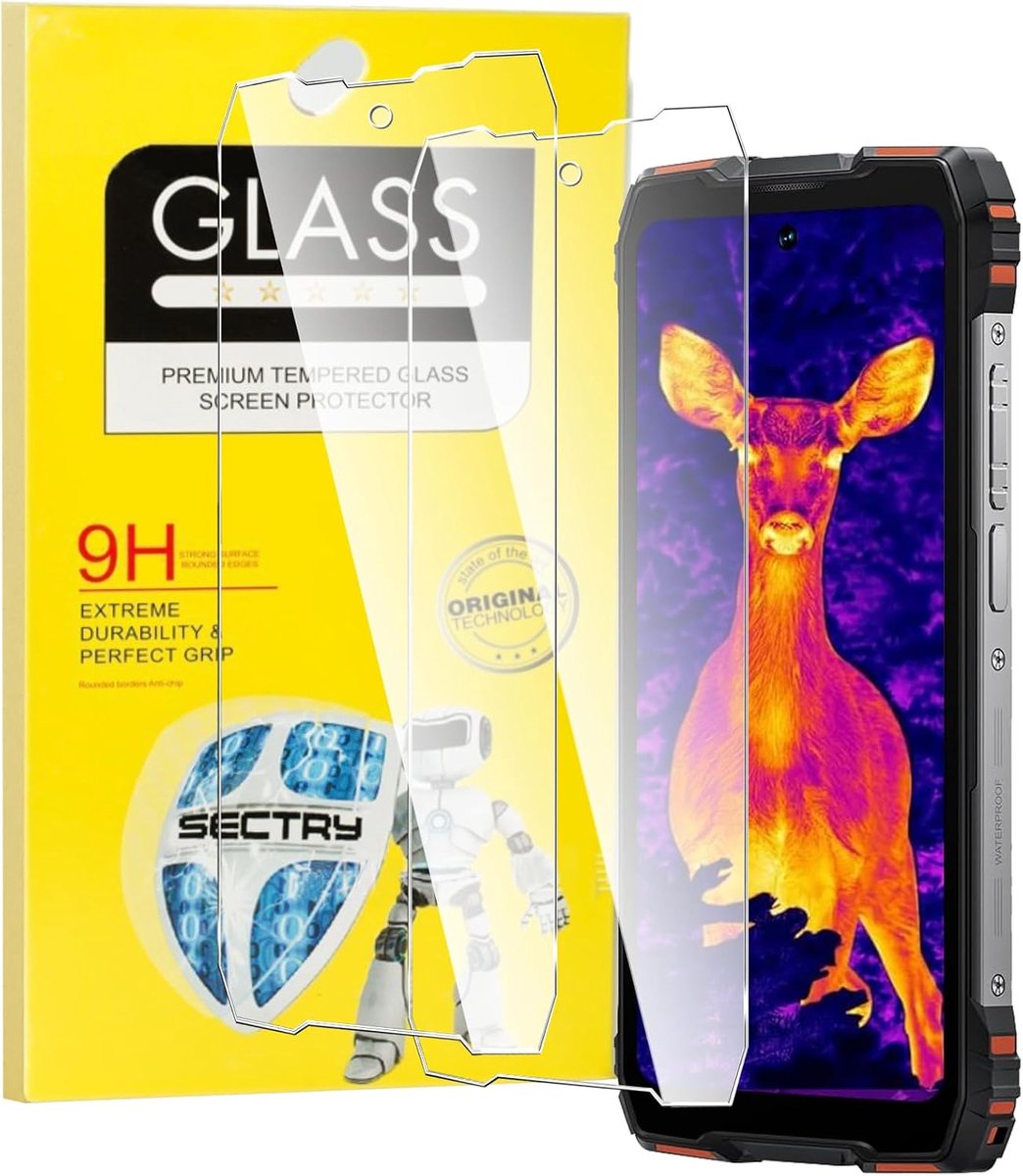 KUSINHOKA Displaybeschermfolie voor Blackview Rock 3, [2 stuks] krasbestendig, 9H hardheid, gehard glas, zonder - ShopVlot