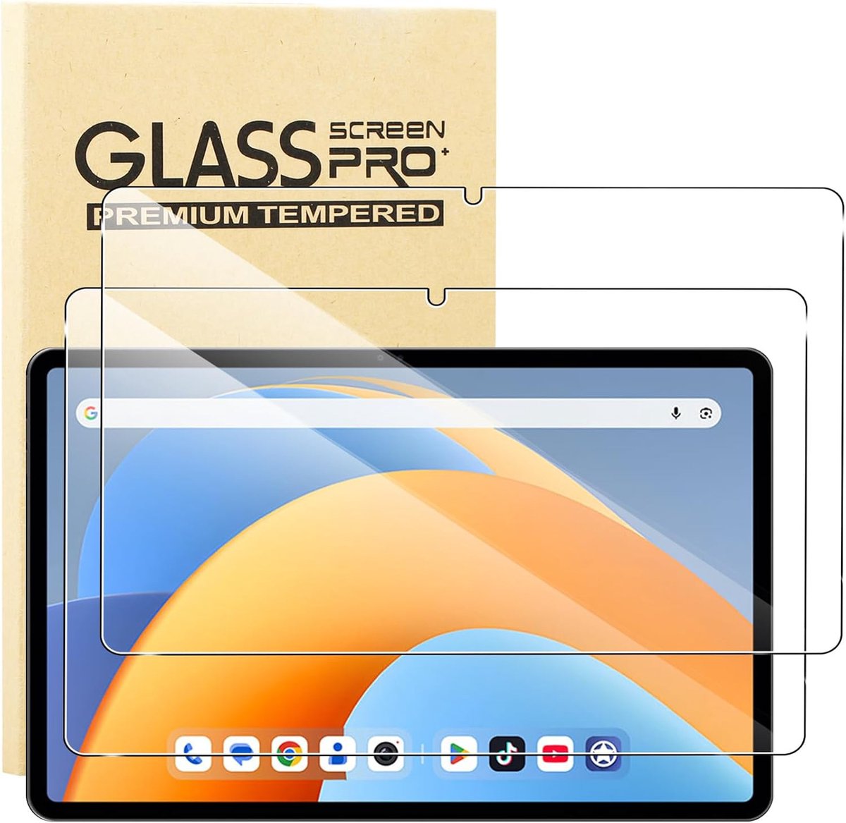 KUSINHOKA Displaybeschermfolie voor ALLDOCUBE iPlay 70 Max Pro, [2 stuks] gehard glasfolie, krasbestendig, hoge - ShopVlot