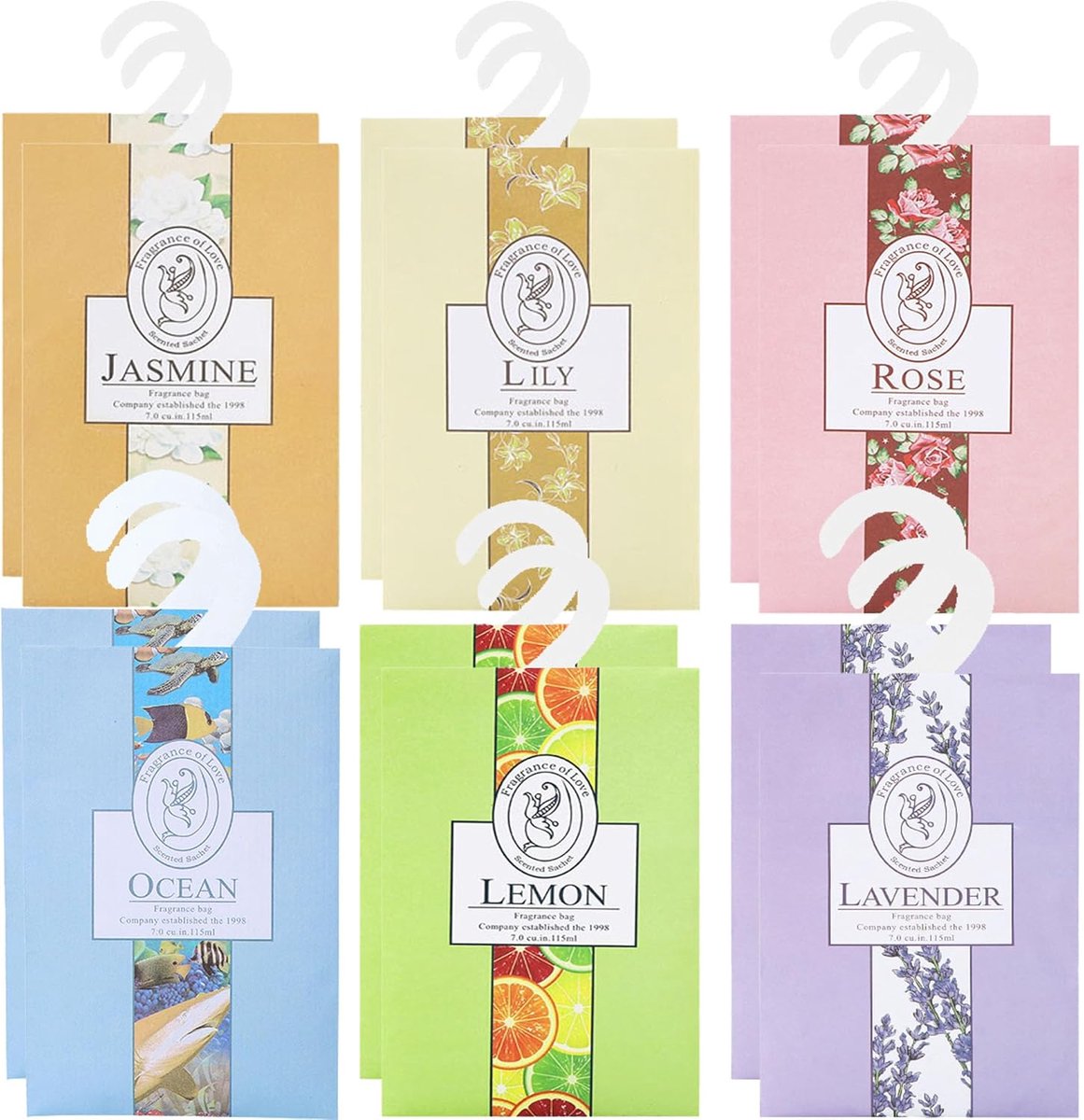 12pcs Fragrance Bags Wardrobe, Air Freshener Perfume Fragrance Bags, Scented, Cabinet Perfume, Wardrobe Fragrance - ShopVlot