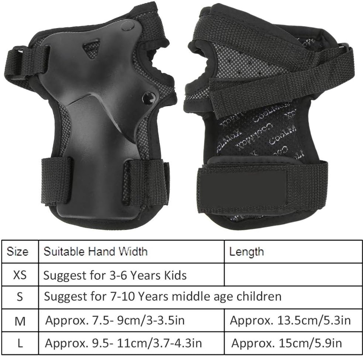 2Pcs Hand Guard Breathable Wrist Guard Nylon Plastic Sports Protective Equipment For Roller Skates Skiing Snowboarding - ShopVlot