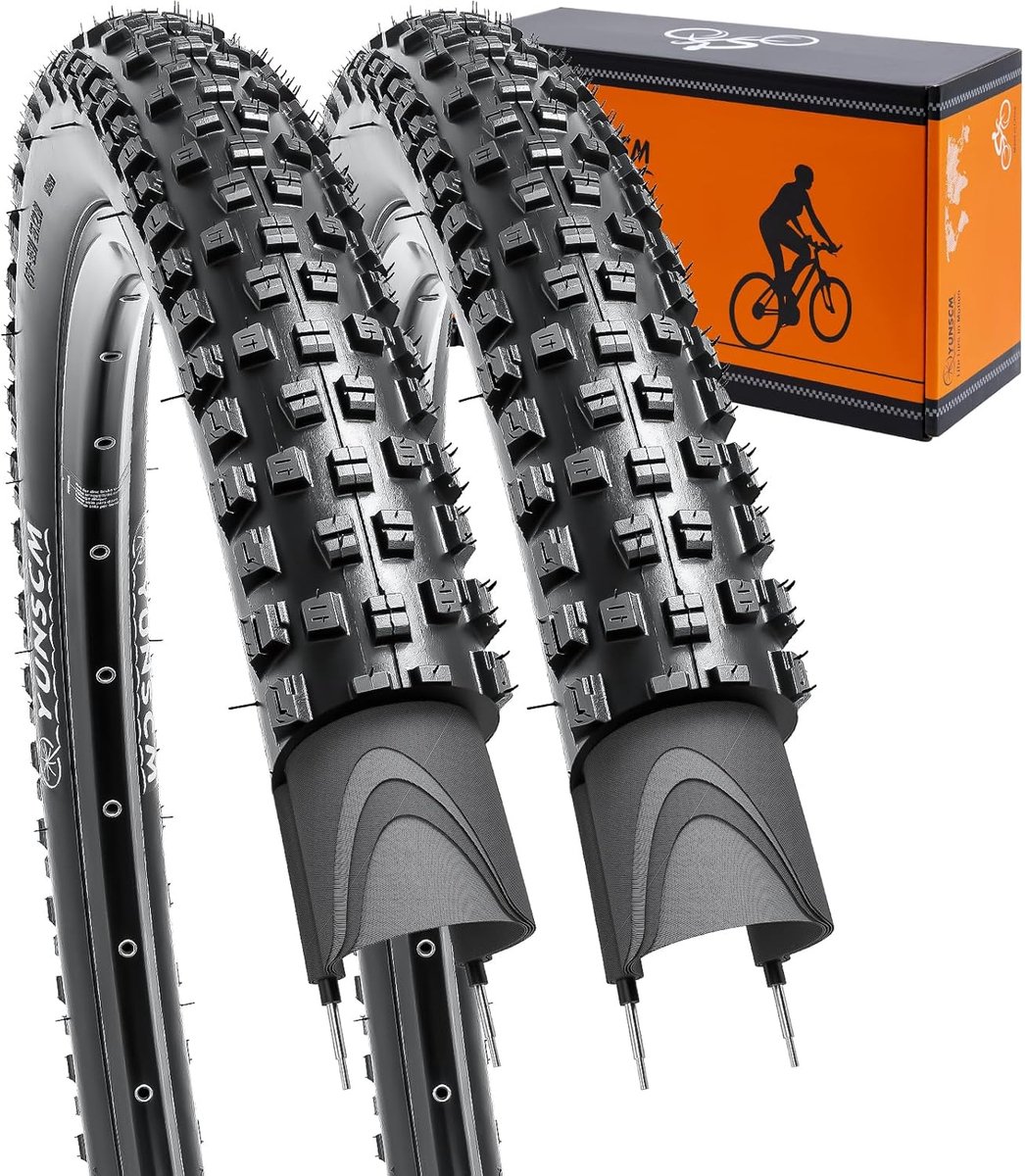 YUNSCM 2 Pieces Bicycle Tyres 29 Inch 29 x 2.6 Inch (ETRTO 68-622) Nylon 60TPI Leakproof Bicycle Tire Compatible with - ShopVlot