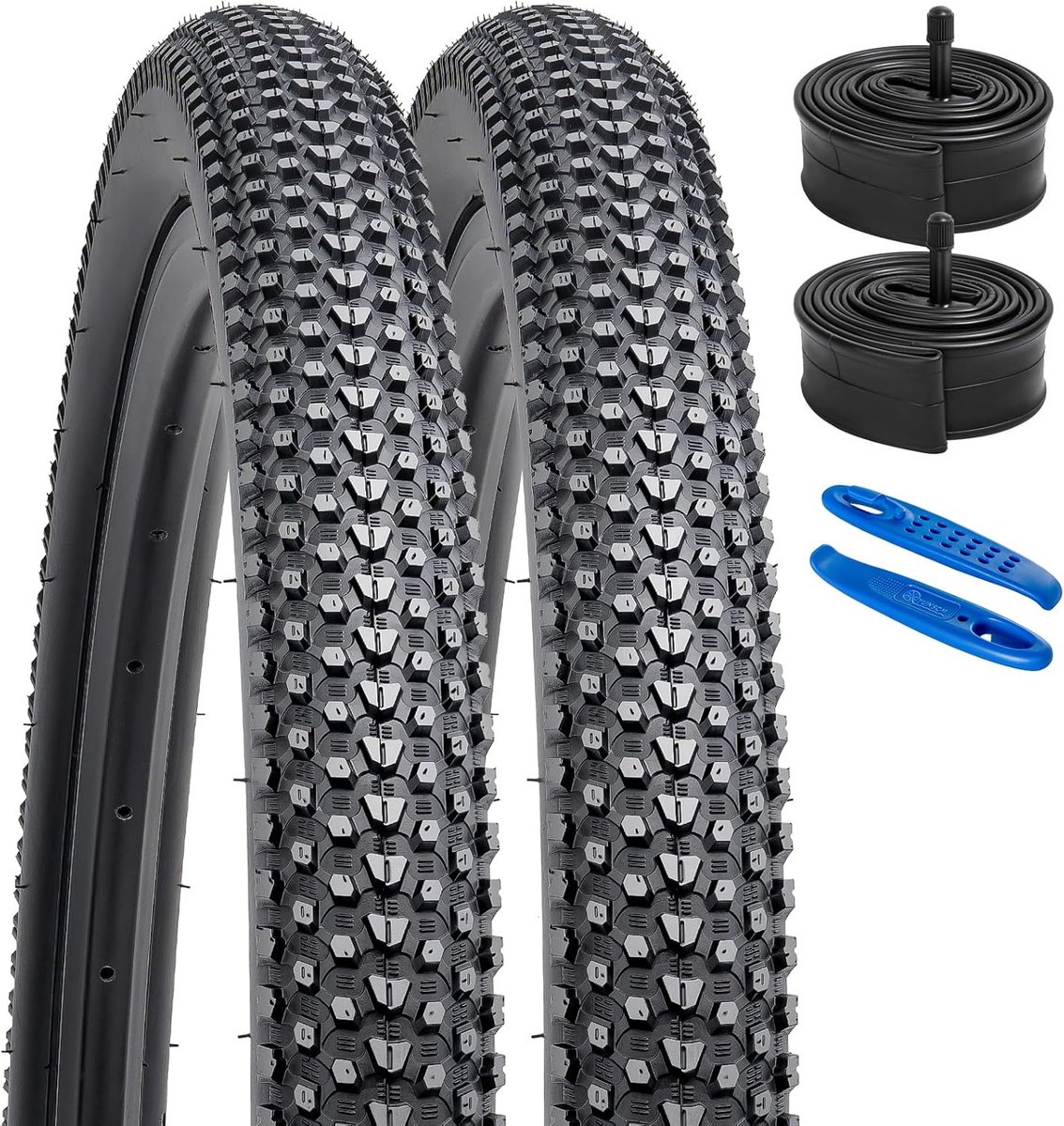 YunSCM 2 stuks 26 inch racefietsbanden 26 x 1,25 en 2 stuks 26 inch fiets binnenbanden 26 x 1,0/1,5 AV32 mm - ShopVlot