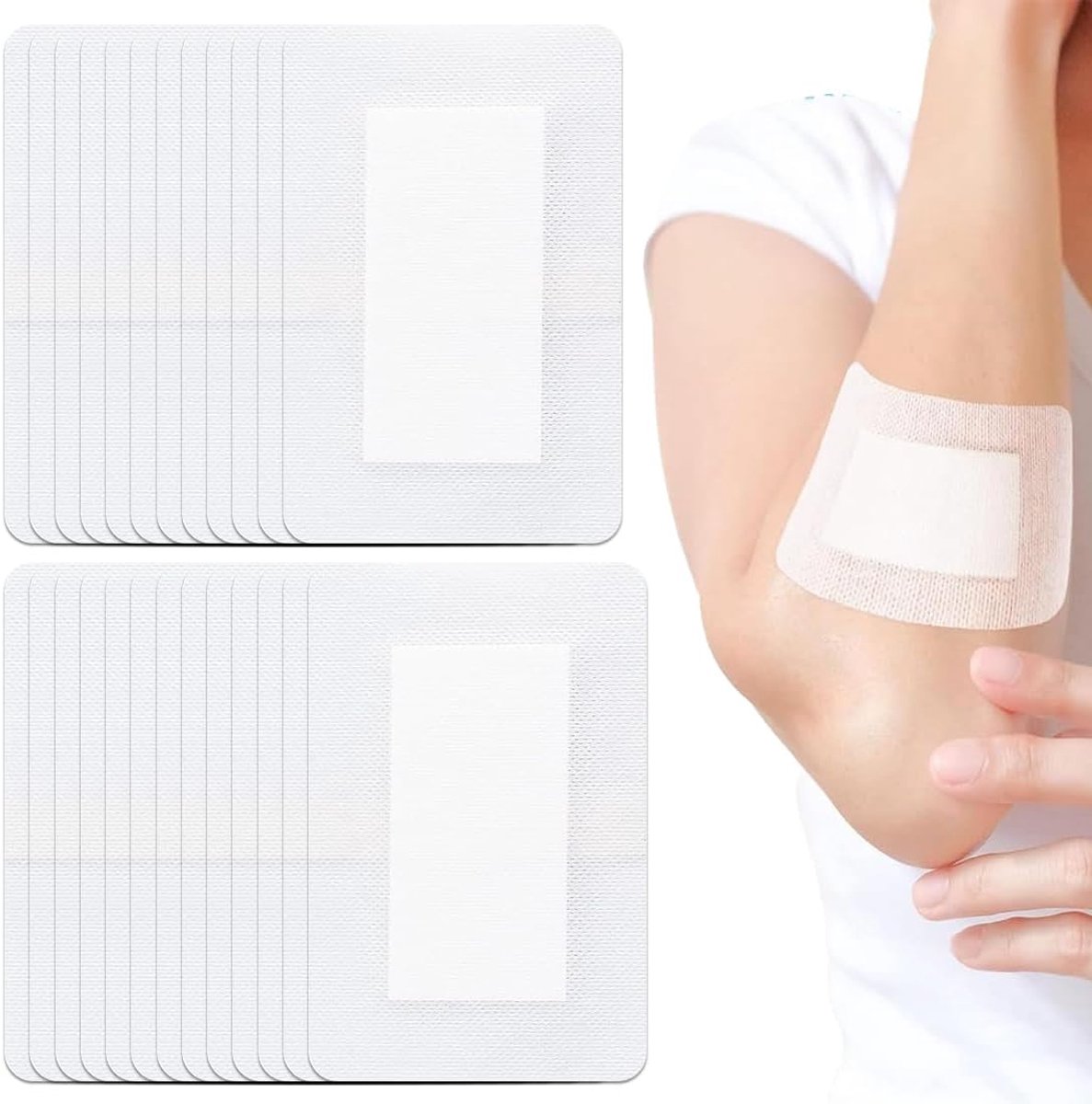 25 sterile adhesive tapes measuring 10 x 15 cm to protect against cuts and scratches. - ShopVlot