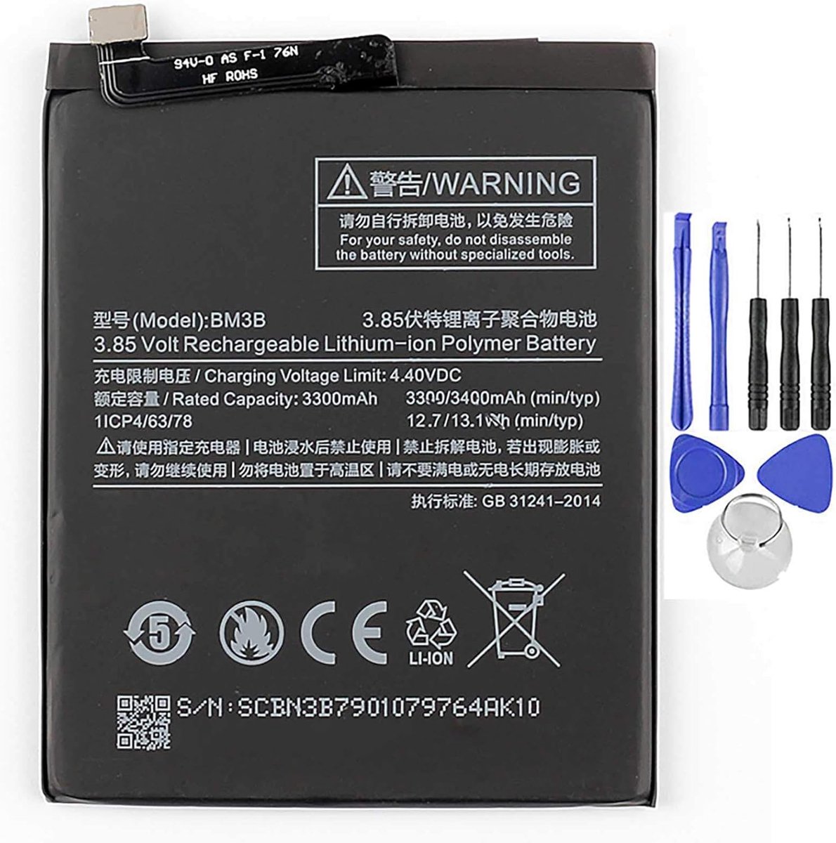 Accu 3400 mAh - Lithium-ion - Zonder geheugeneffect - Inclusief demontageset - ShopVlot