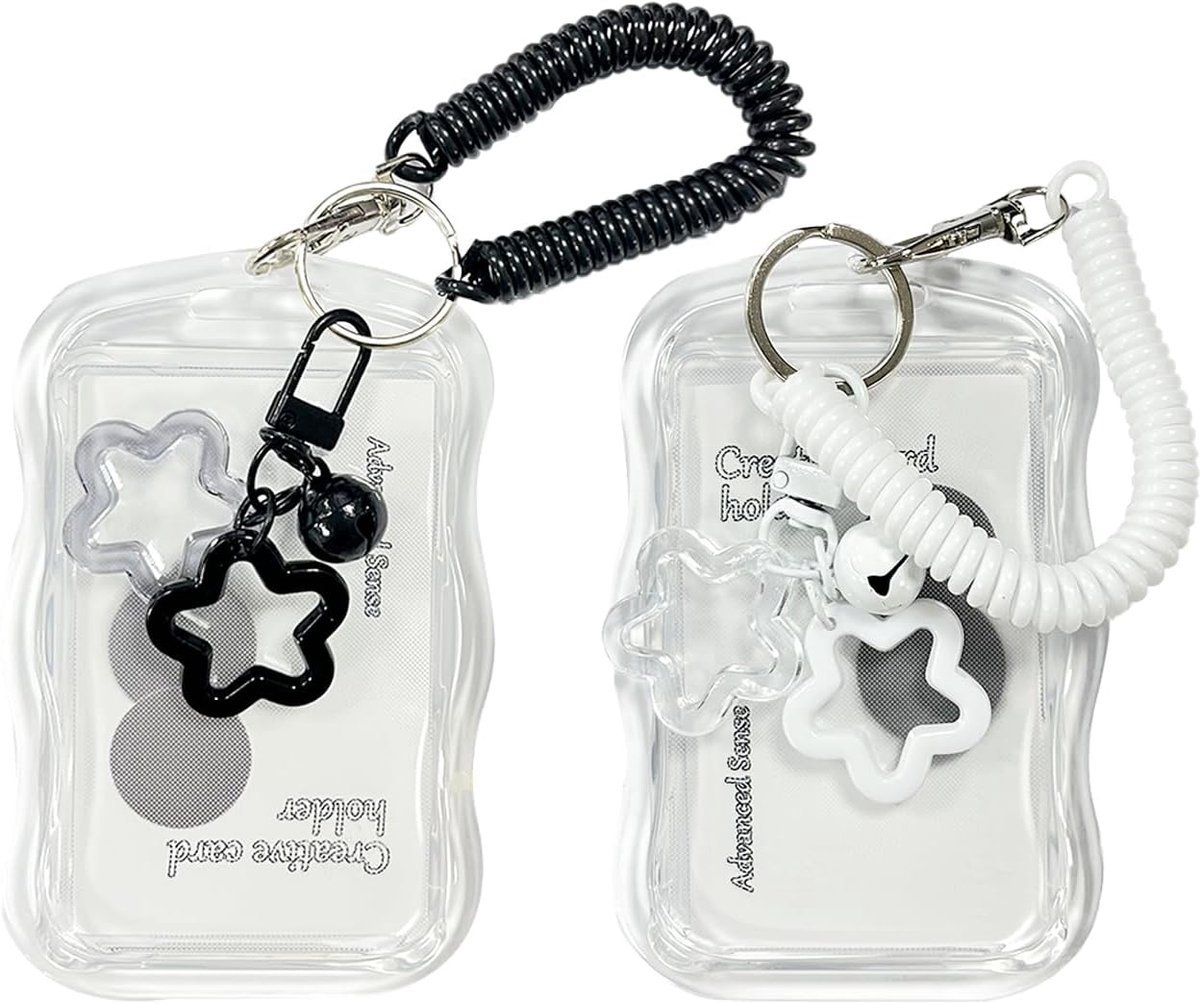 Foto Kaarthouder Sleutelhanger - Ster Pendant - Dubbel Pack - Ideaal voor ID en Buskaarten - ShopVlot