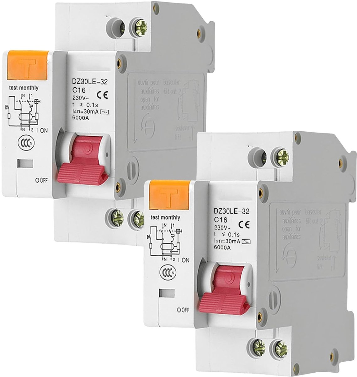 Circuitonderbreker 16 A - FI/LS schakelaar - 30 mA lekkagebescherming - Veilige stroomonderbreking - ShopVlot