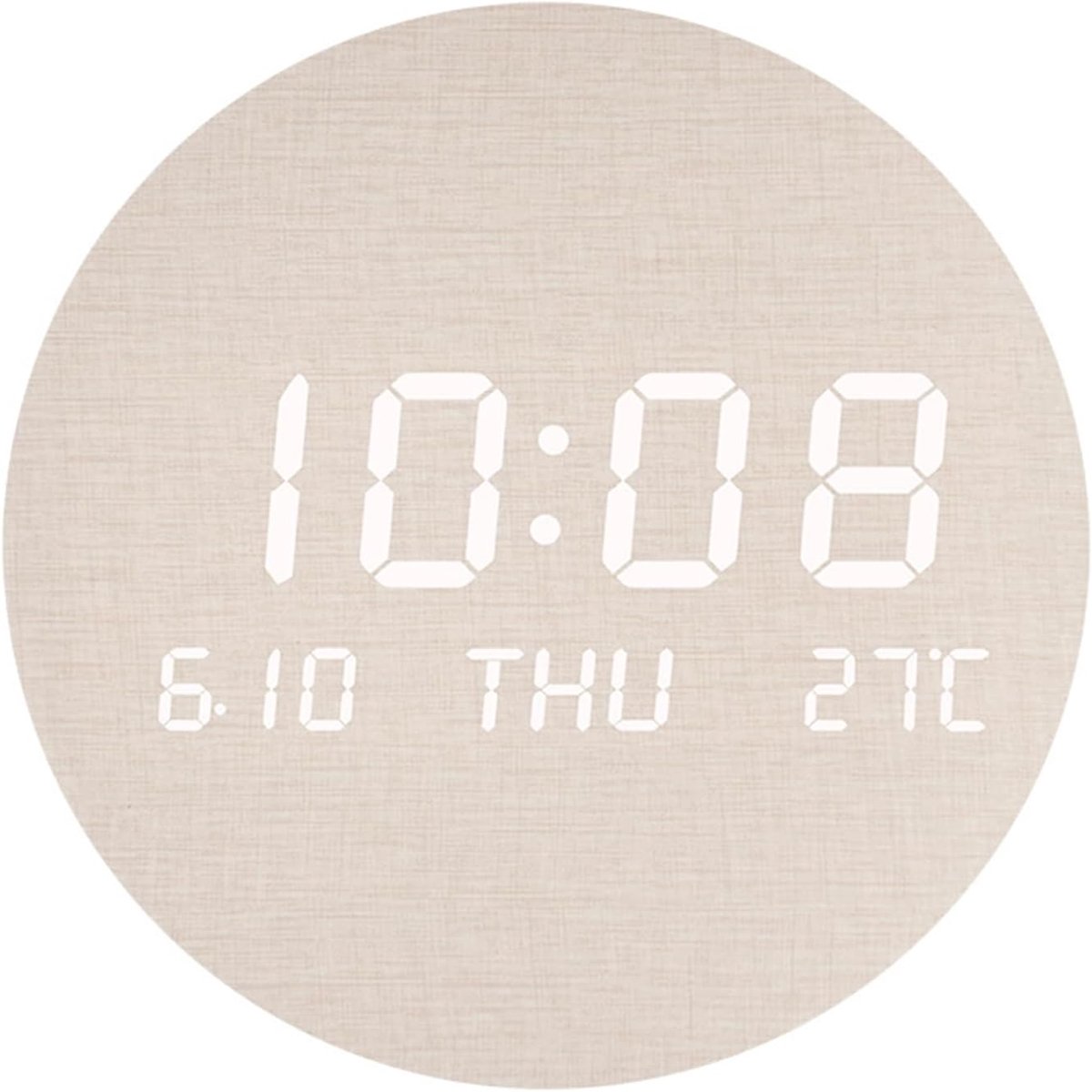 Digitale wandklok - grote LED-display - tijd, datum en temperatuur - ideaal voor kantoor en thuis - ShopVlot