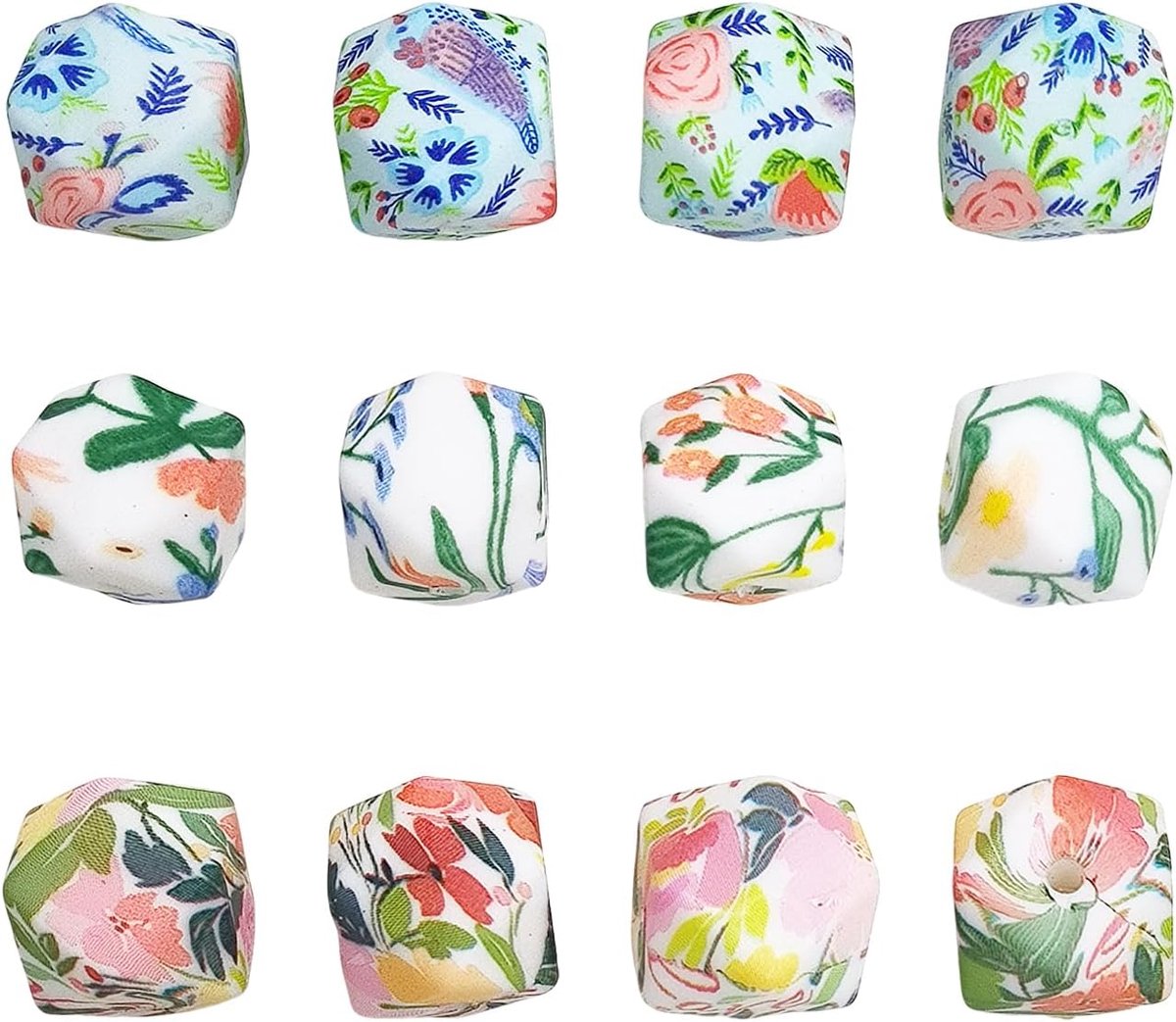 Breinaalden 12 Stuks - Bloemenpatroon - Siliconen Bescherming - Ideaal voor Veilig Breien - ShopVlot