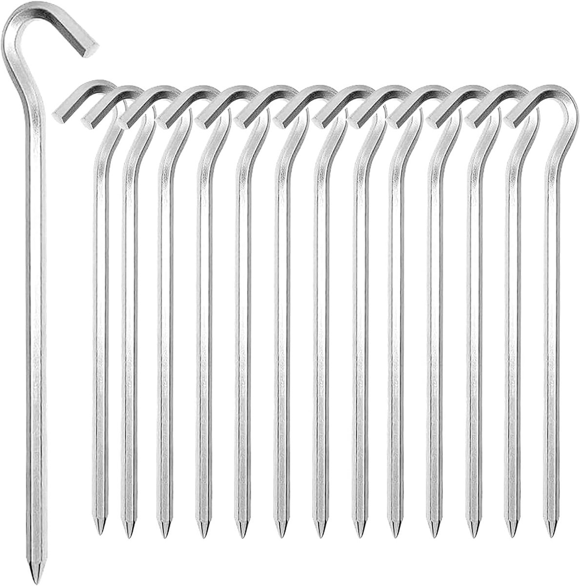 Tentstokken 14 Stuks - 18 cm - Zware Aluminium Legering - Duurzaam voor Kamperen - ShopVlot