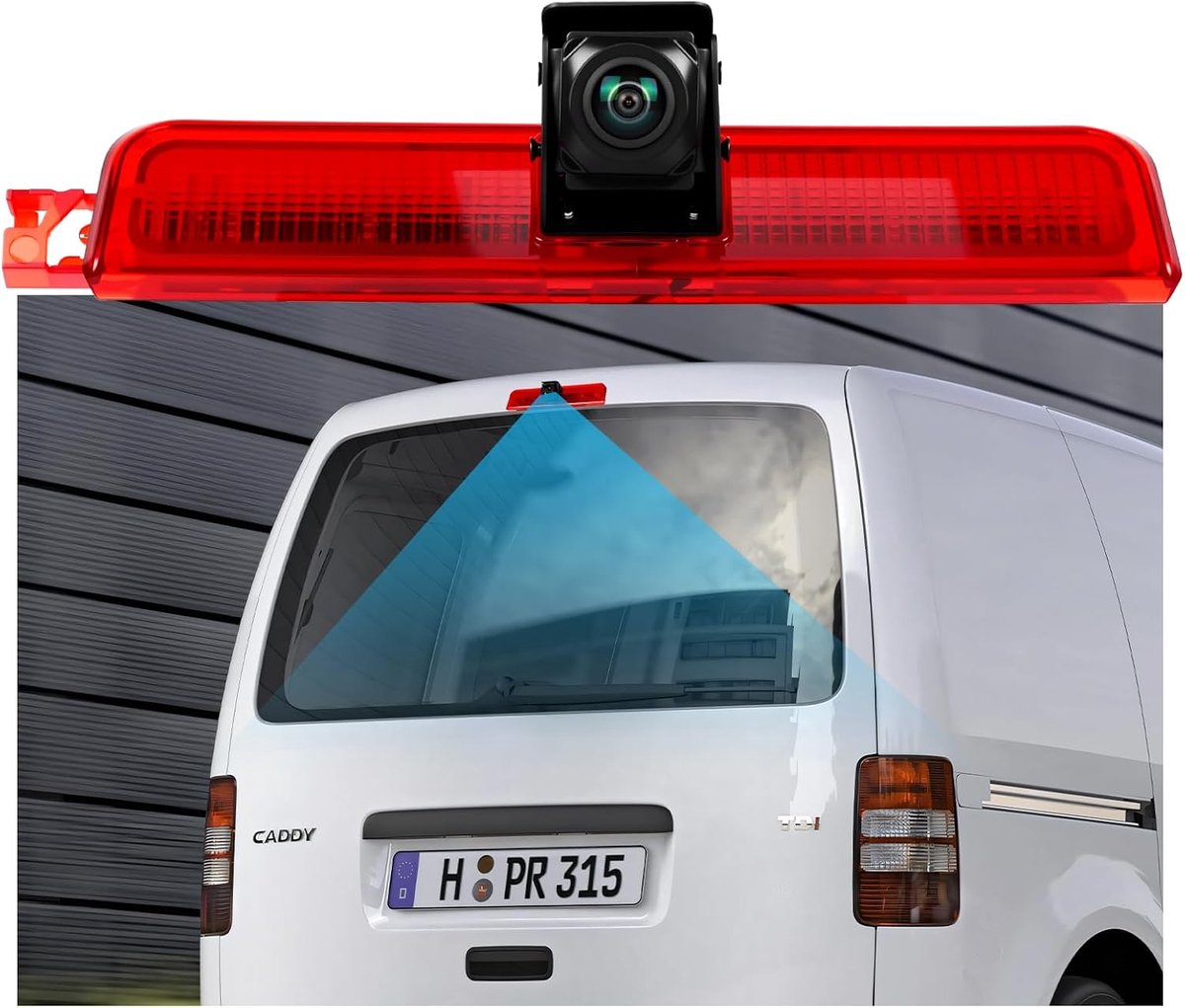 Achteruitkijkcamera Volkswagen Caddy 2003-2015 - Derde camera - Infrarood nachtzicht - Verstelbare hoek - ShopVlot