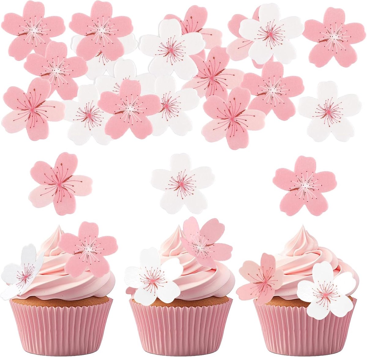 Kersenbloesem taartdecoratie - 1 stuk - kleurrijk design - perfect voor feestelijke taarten - ShopVlot
