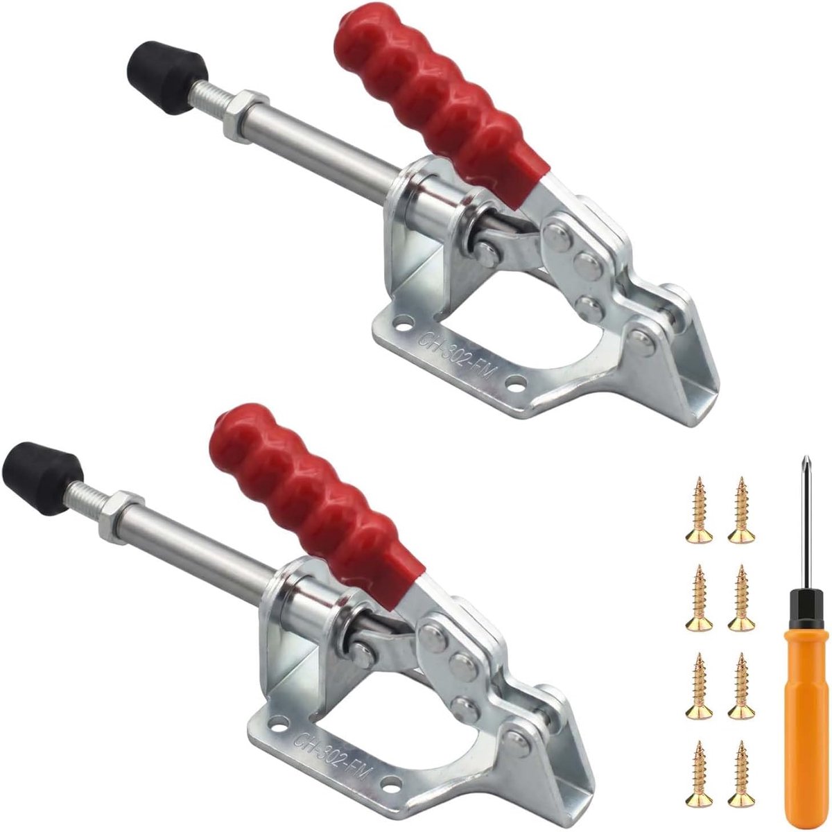 Snelspanner kniehendelklem 2 stuks - verstelbare kantelklem - 136 kg klemkracht - ideaal voor houtbewerking - ShopVlot