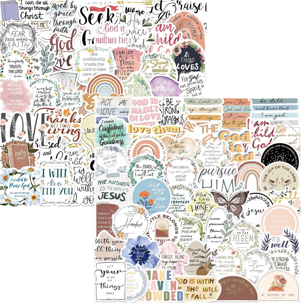 Inspirerende citaatstickers 100 stuks - vintage stickers - waterdicht - dagelijkse motivatiedose - ShopVlot