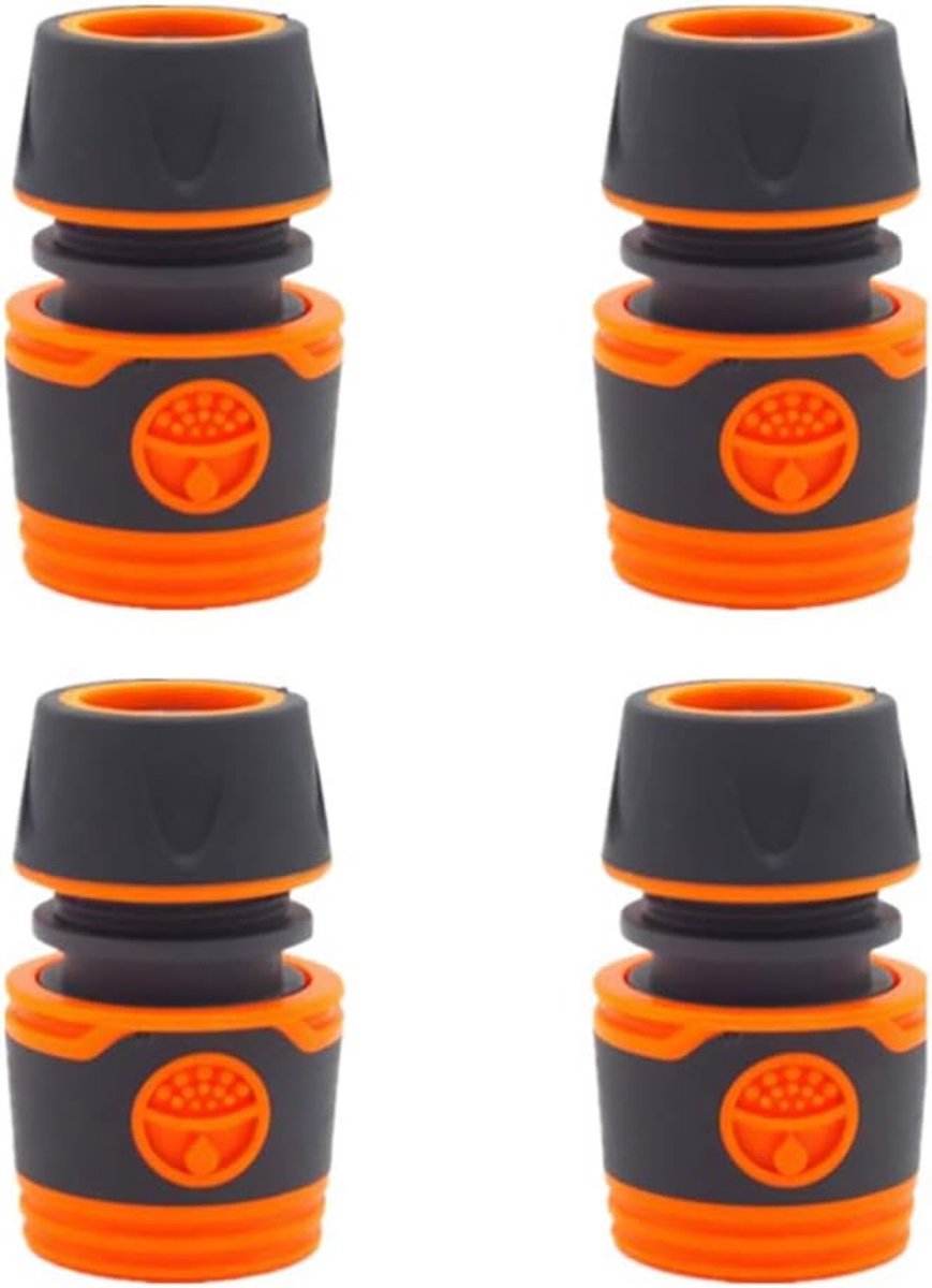 Tuinslang connector set 4-pack - kunststof - waterdichte afdichting - ideaal voor PVC slang - ShopVlot