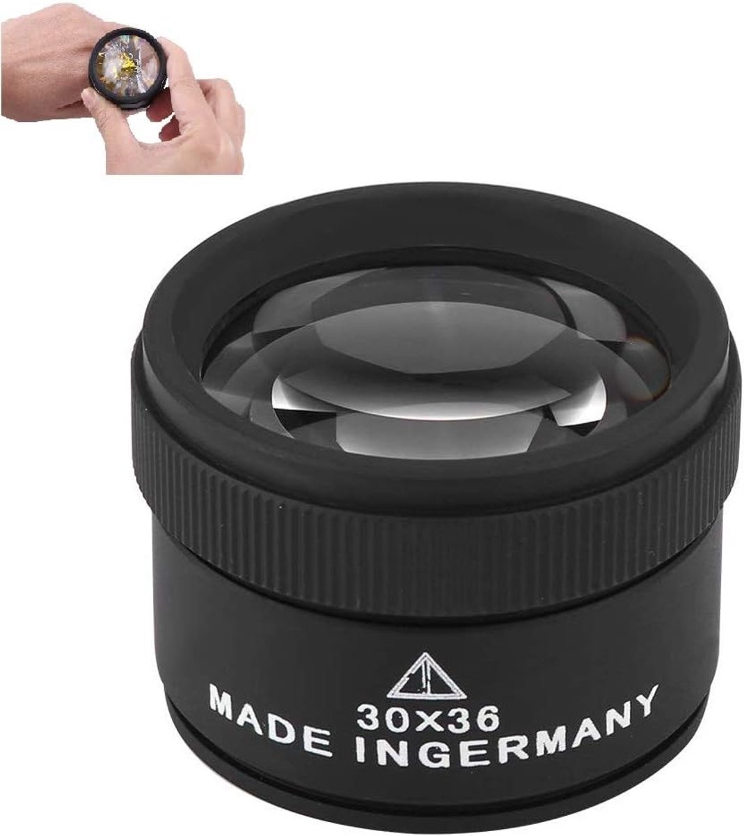 Vergrootglas 30x - Zinklegering - Optische helderheid - Ideaal voor juwelen en munten - ShopVlot