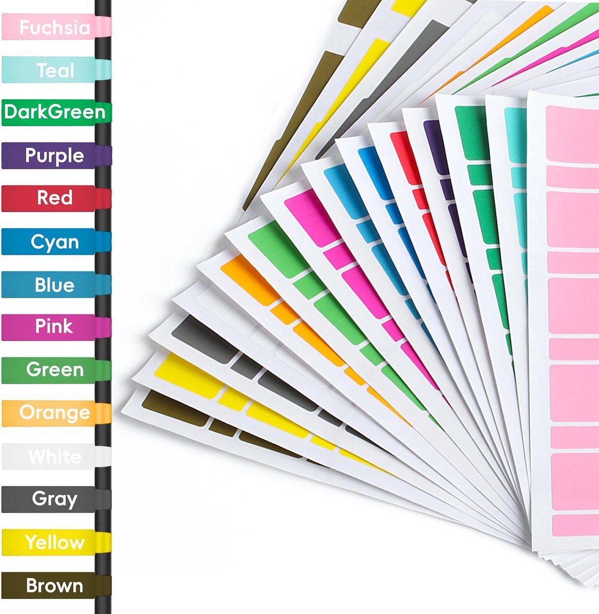 Kabelmarkers 420 Stuks - 14 Kleuren, Waterproof - Zelfklevend - Eenvoudige organisatie van kabels - ShopVlot