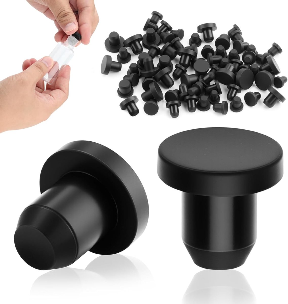 Rubberen stop 7mm - Zacht siliconen materiaal - Waterdicht en flexibel - Ideaal voor flessen en meubels - ShopVlot