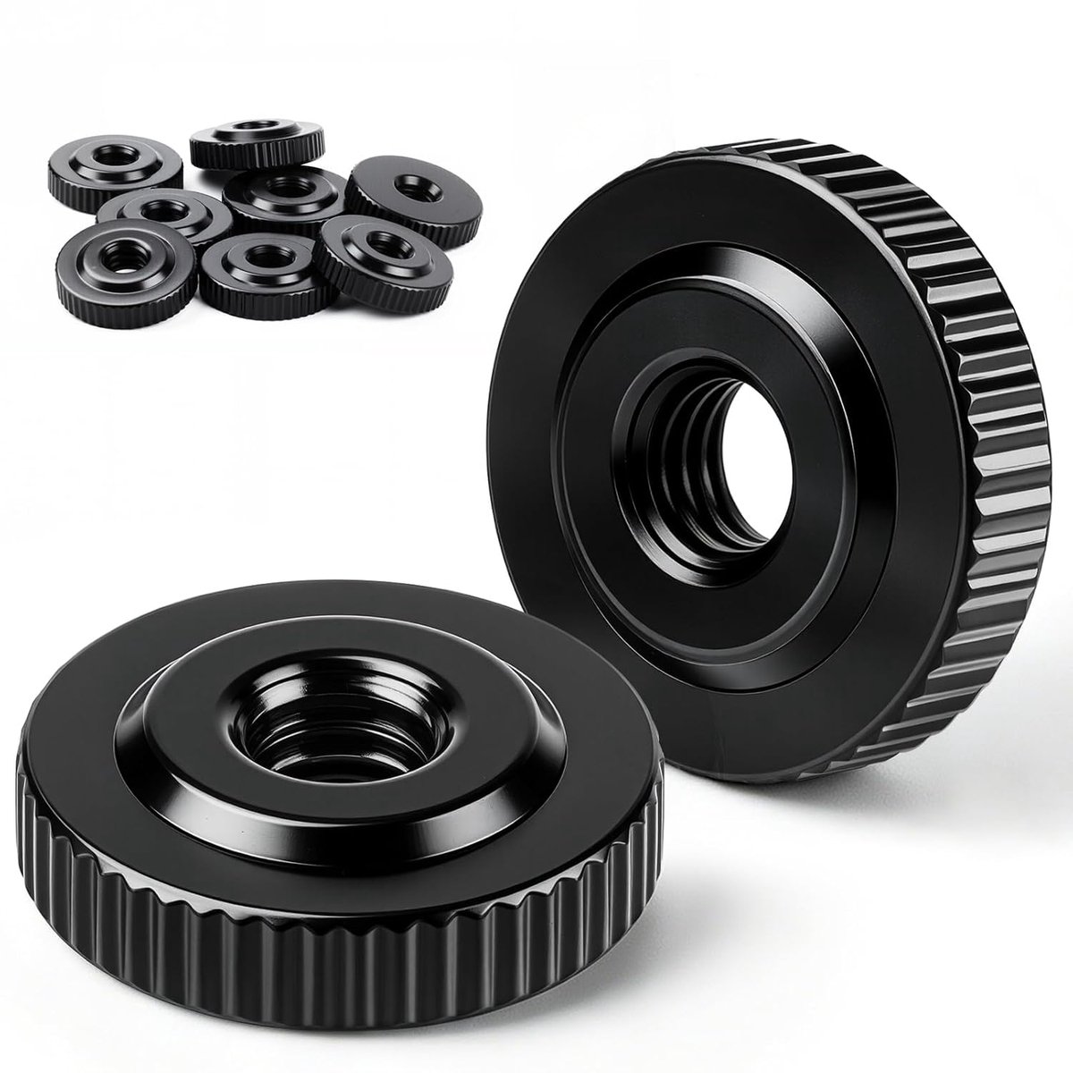 Knurled nuts M6 - carbon staal - zwart - voor 3D printer onderdelen - ShopVlot