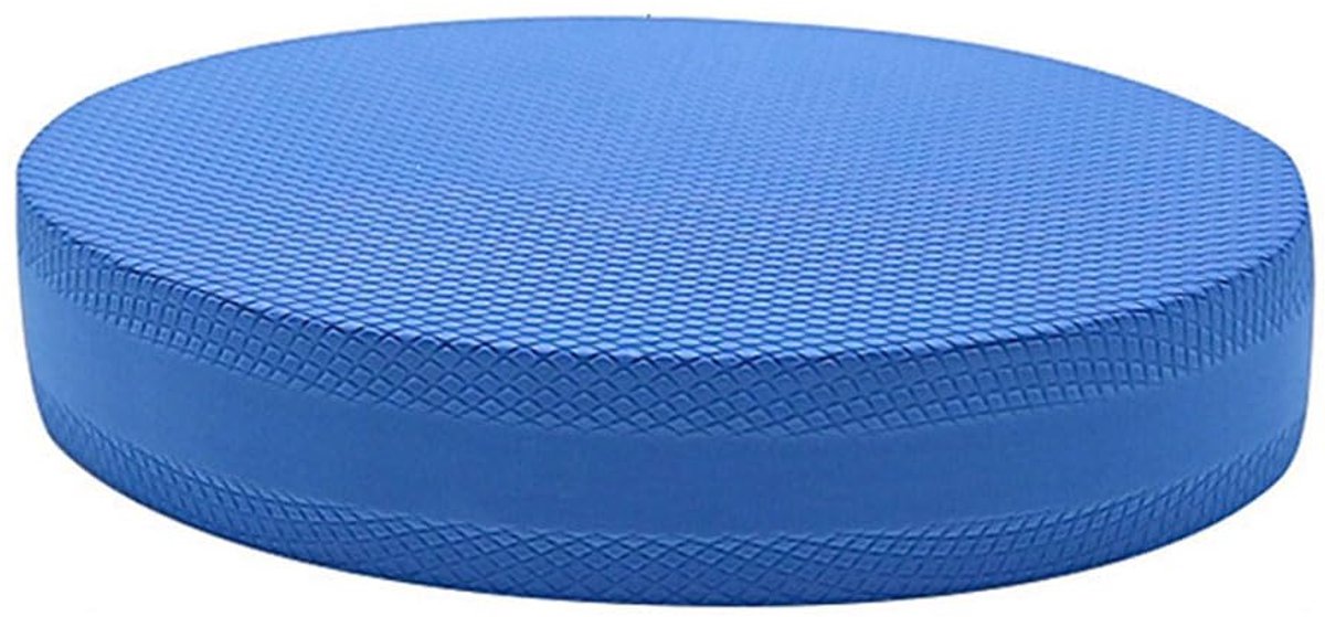 Ovaal Foam Balanskussen - Zacht en Comfortabel Stabiliteitskussen van Thermoplastisch Elastomeer - Full Body Training Pad voor Fitness, Workout, Balans en Coördinatie - Geschikt voor Thuis, Kantoor en Revalidatie - Blauw