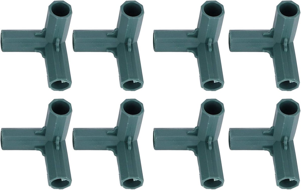 3 weg hoekconnector 16mm - PVC buis fitting - 8 stuks - perfect voor kasconstructies - ShopVlot