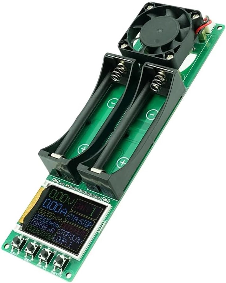 18650 batterijcapaciteit tester - dual channel - automatische interne weerstandstest - ShopVlot